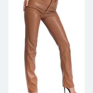 AFRM Heston Brown Faux Leather Pants